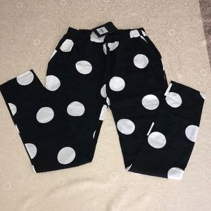 Just Female Black & White Polka Dot Blouse/Pants